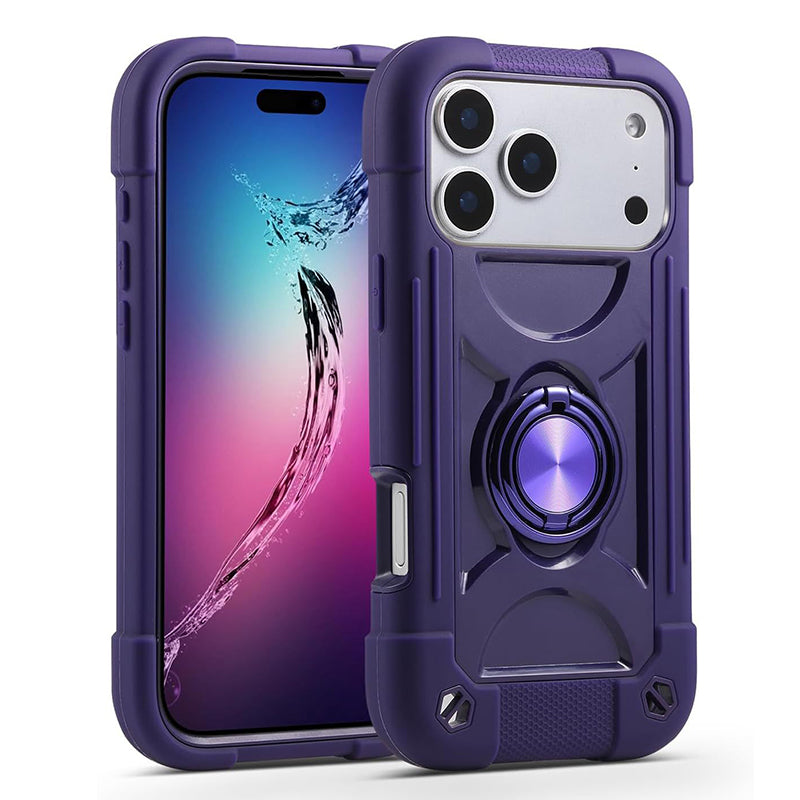 3 In1 Hybrid Armor Shockproof Phone Case for iPhone 17 Pro Max and 17 Pro