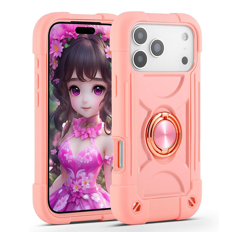 3 In1 Hybrid Armor Shockproof Phone Case for iPhone 17 Pro Max and 17 Pro