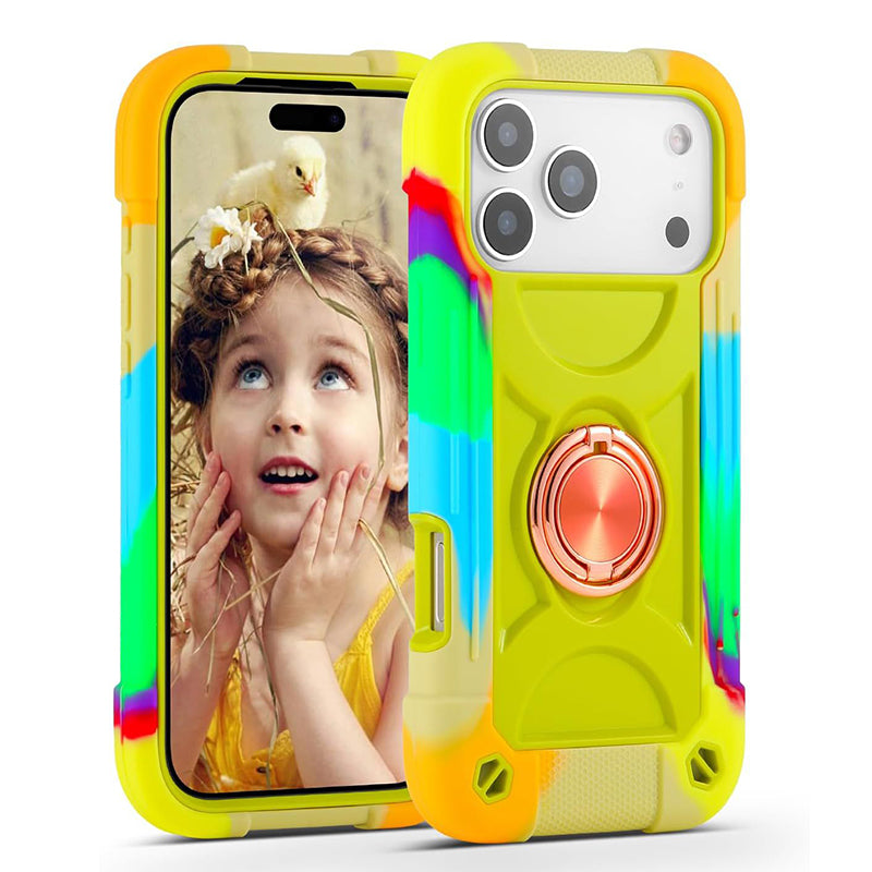 3 In1 Hybrid Armor Shockproof Phone Case for iPhone 17 Pro Max and 17 Pro
