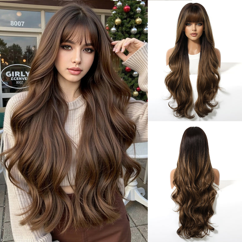 Stylish, Voluminous Long Curly Wig For Woman (Full-Head Style)