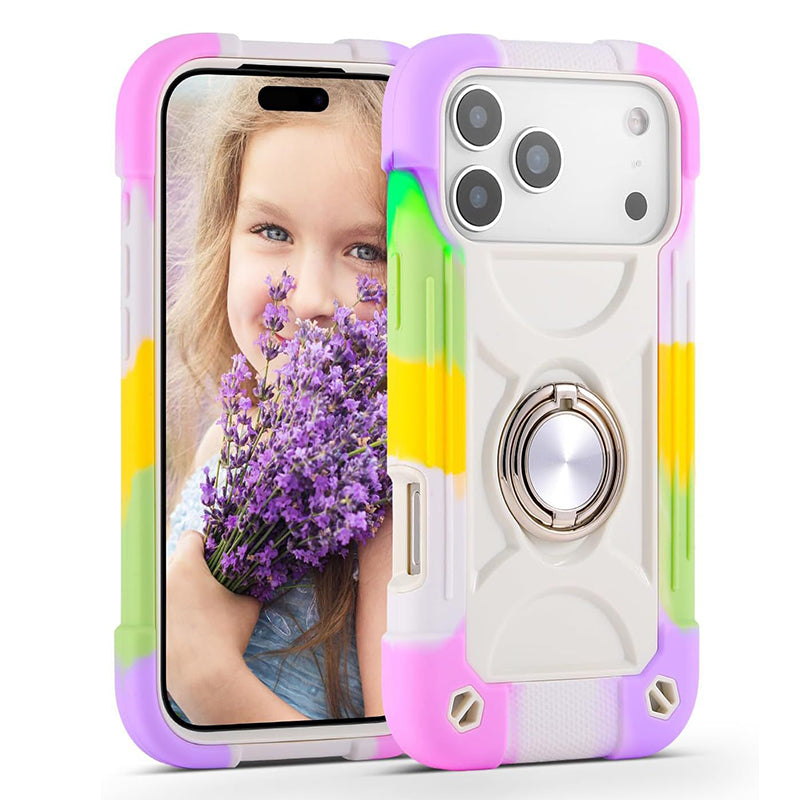 3 In1 Hybrid Armor Shockproof Phone Case for iPhone 17 Pro Max and 17 Pro