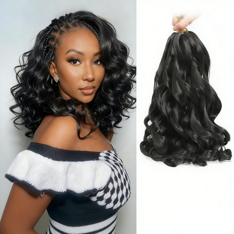 Dreadlock Extensions Wigs French-Style Loose Waves Large Curls Crochet Wigs Ponytails