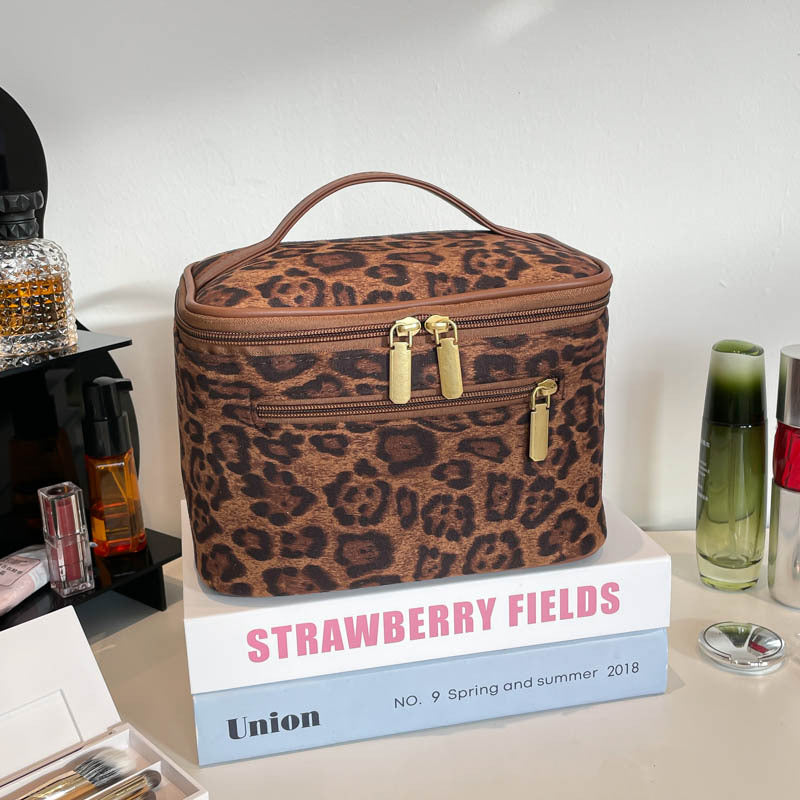 Leopard-Print Toiletry Bag