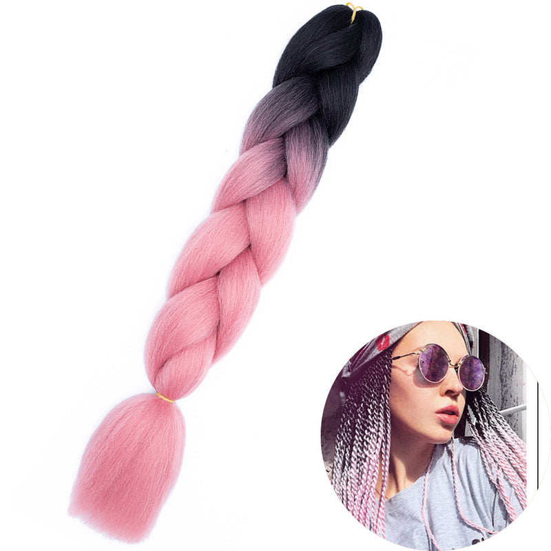 Dreadlock Wigs for Woman: Long Hair with Ombre Color and Braided Extensions