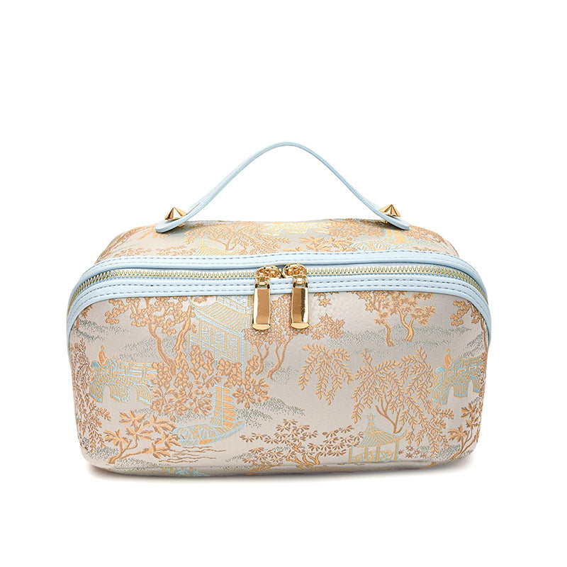 Embroidered Cosmetic Bag