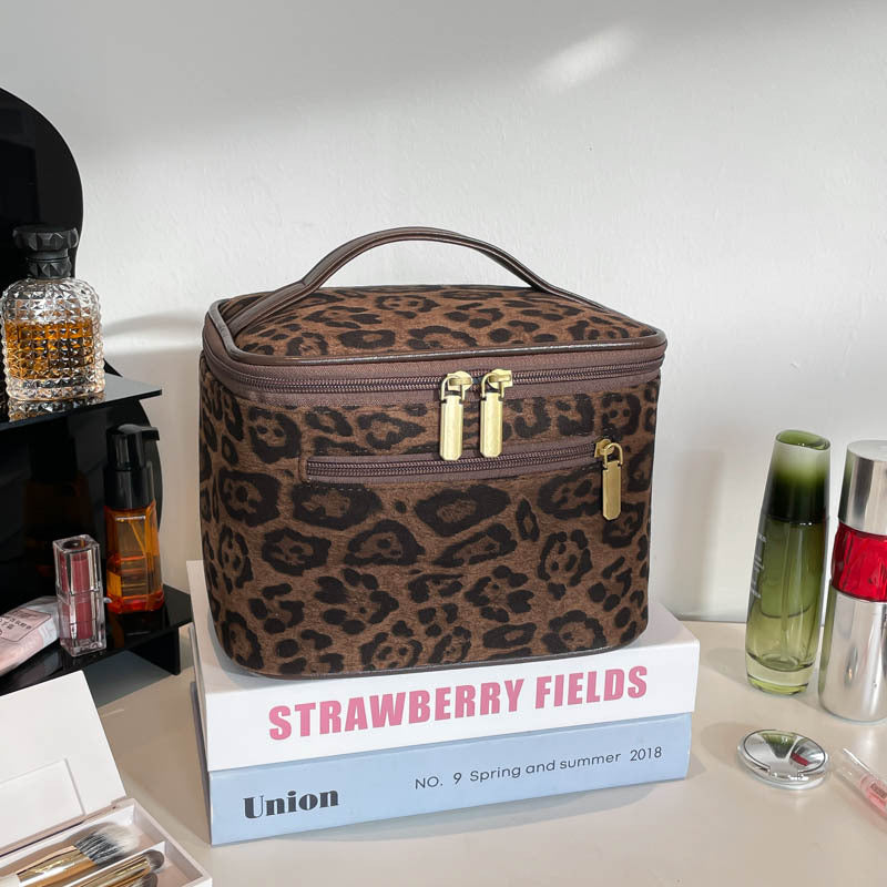 Leopard-Print Toiletry Bag