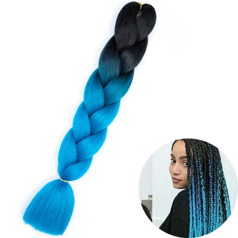 Dreadlock Wigs for Woman: Long Hair with Ombre Color and Braided Extensions