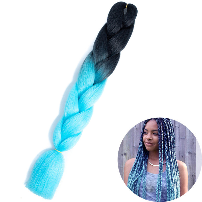 Dreadlock Wigs for Woman: Long Hair with Ombre Color and Braided Extensions