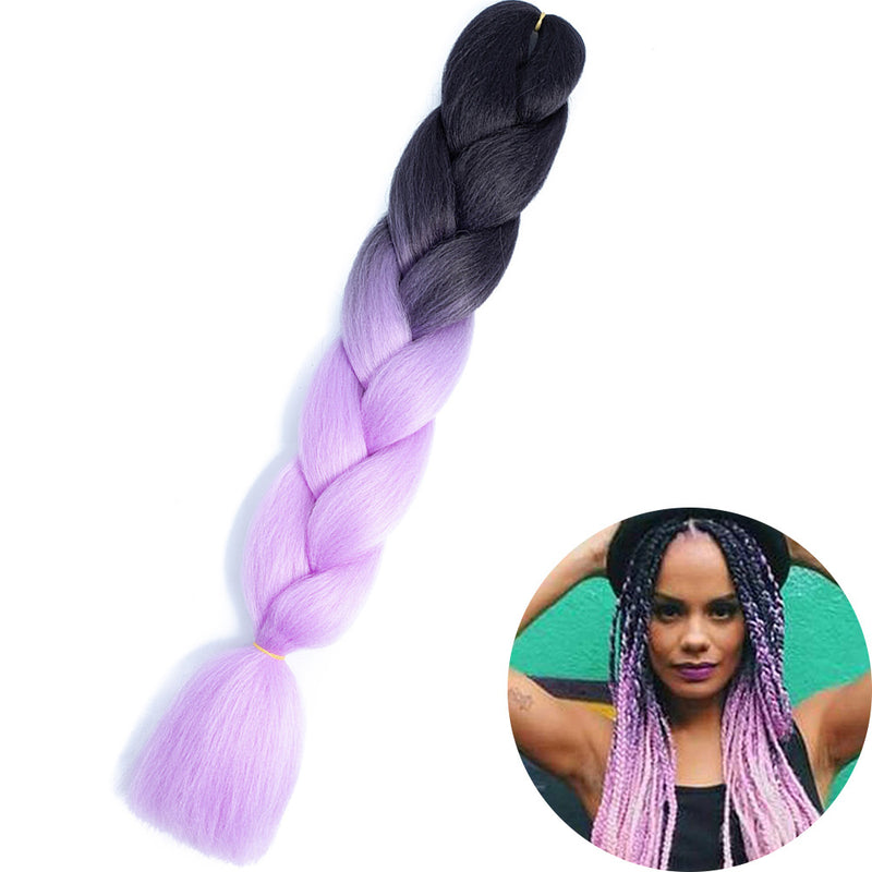Dreadlock Wigs for Woman: Long Hair with Ombre Color and Braided Extensions