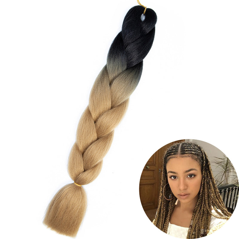 Dreadlock Wigs for Woman: Long Hair with Ombre Color and Braided Extensions