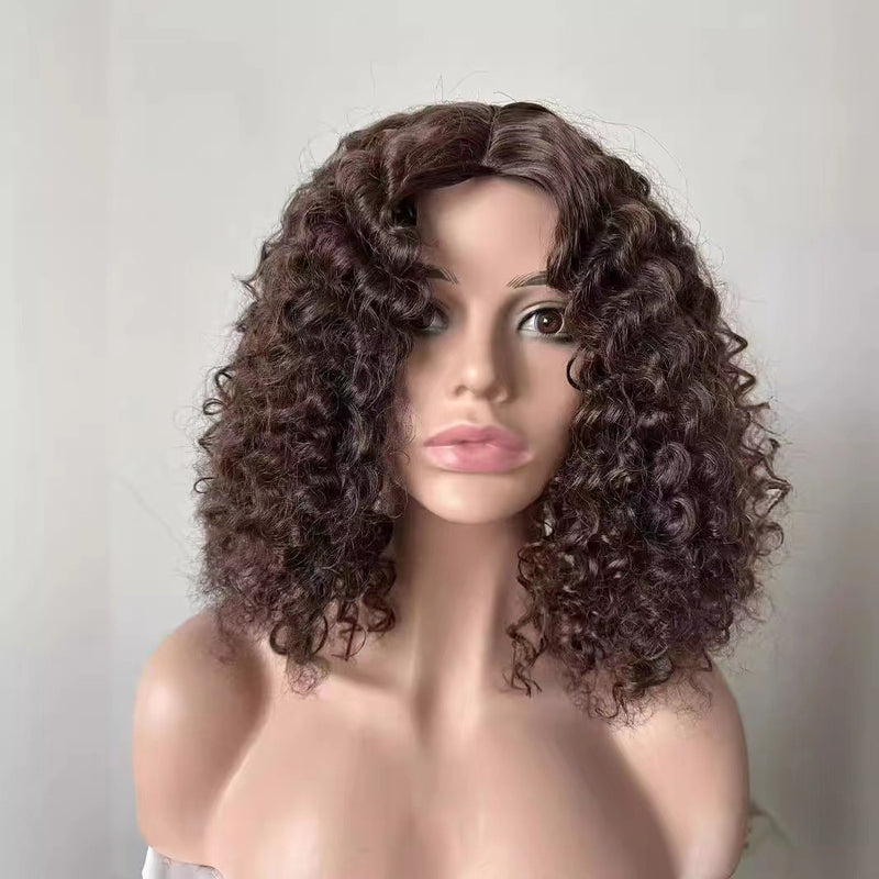 Trendy Front Lace 13x4 Wig with Loose, Natural-Looking Curls (Full-Head Wig)