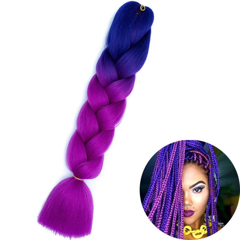 Dreadlock Wigs for Woman: Long Hair with Ombre Color and Braided Extensions