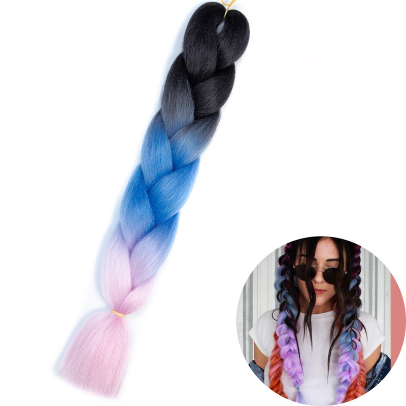 Dreadlock Wigs for Woman: Long Hair with Ombre Color and Braided Extensions