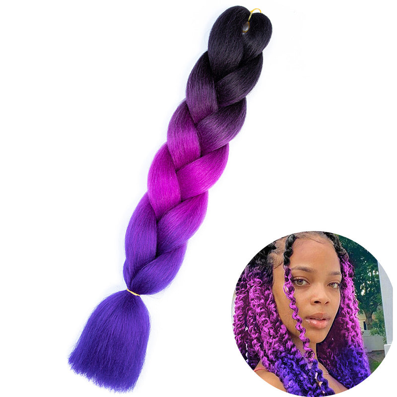 Dreadlock Wigs for Woman: Long Hair with Ombre Color and Braided Extensions