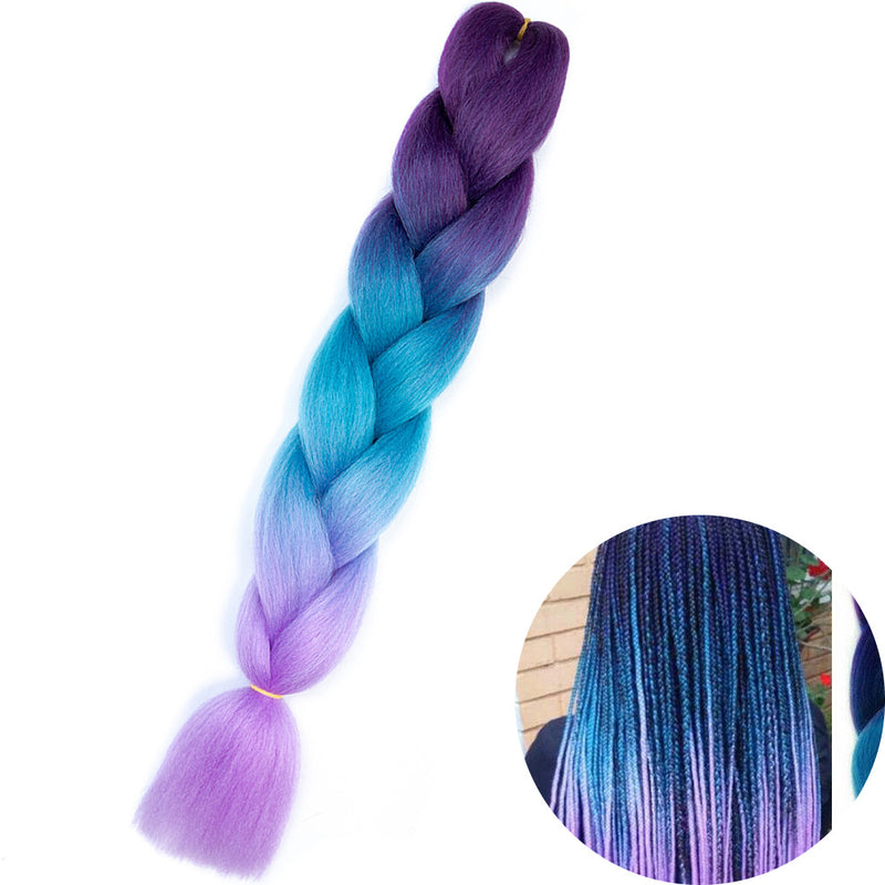 Dreadlock Wigs for Woman: Long Hair with Ombre Color and Braided Extensions