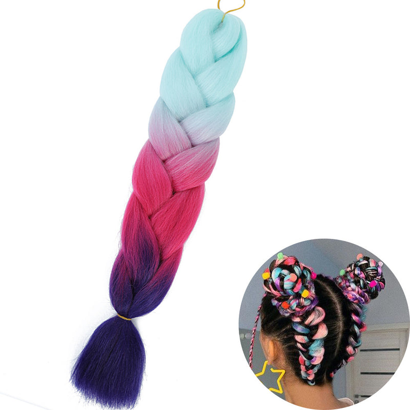 Dreadlock Wigs for Woman: Long Hair with Ombre Color and Braided Extensions