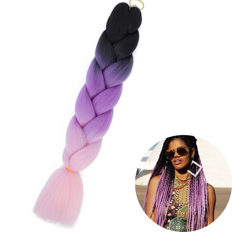 Dreadlock Wigs for Woman: Long Hair with Ombre Color and Braided Extensions