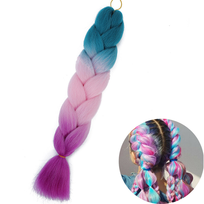 Dreadlock Wigs for Woman: Long Hair with Ombre Color and Braided Extensions