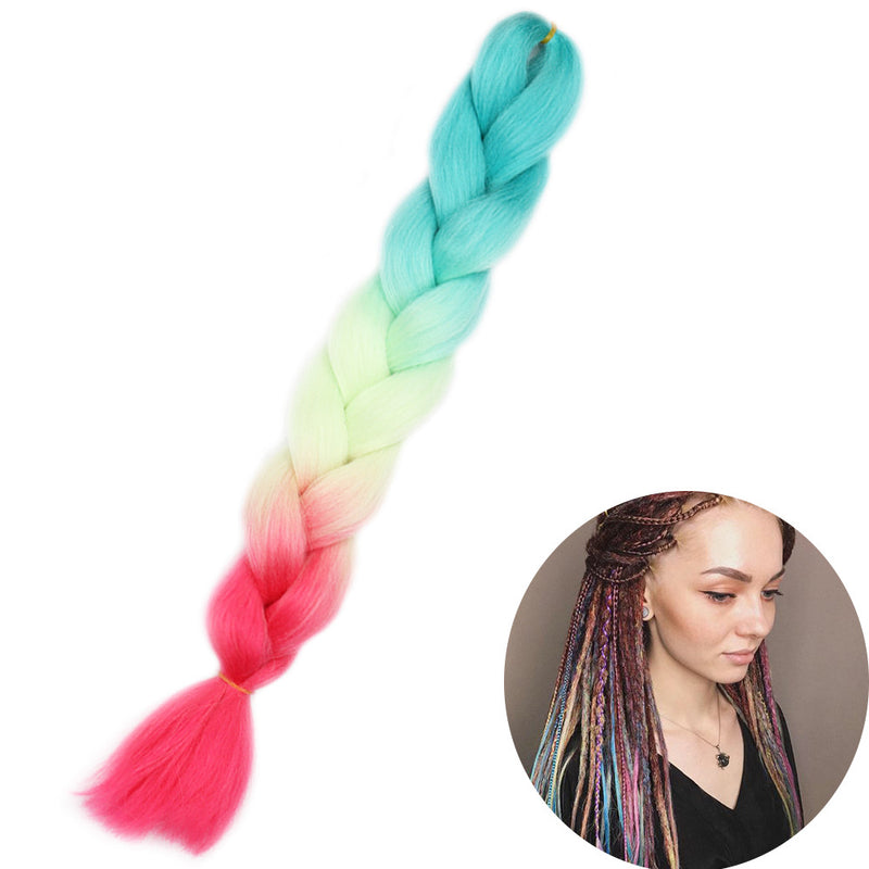 Dreadlock Wigs for Woman: Long Hair with Ombre Color and Braided Extensions