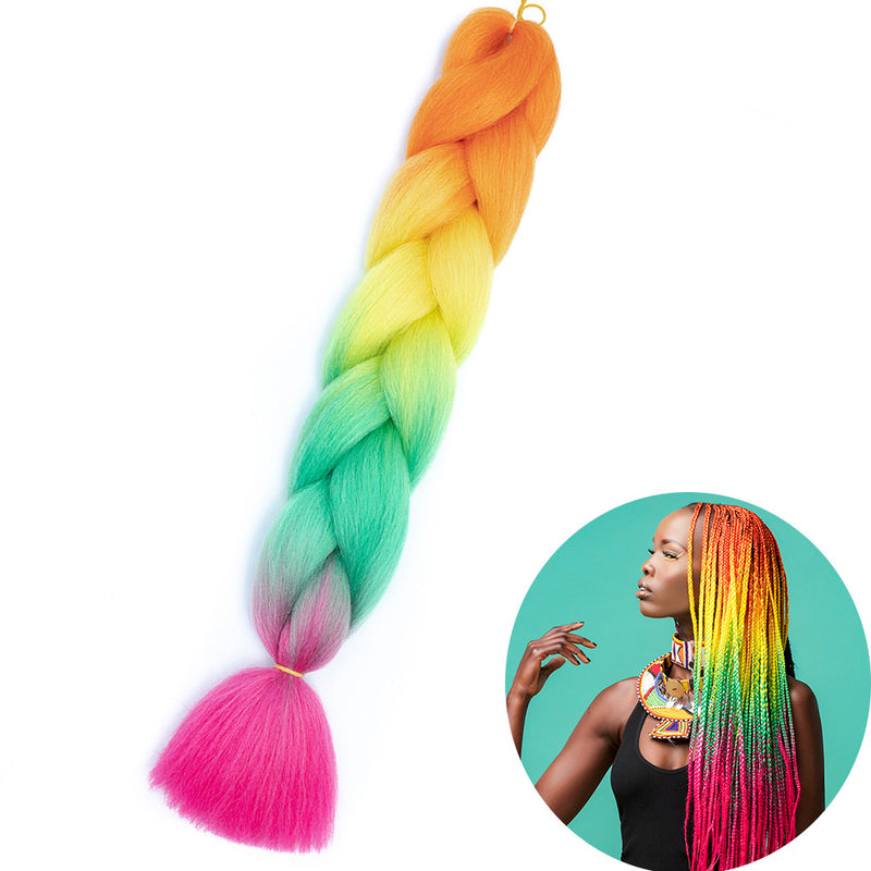 Dreadlock Wigs for Woman: Long Hair with Ombre Color and Braided Extensions