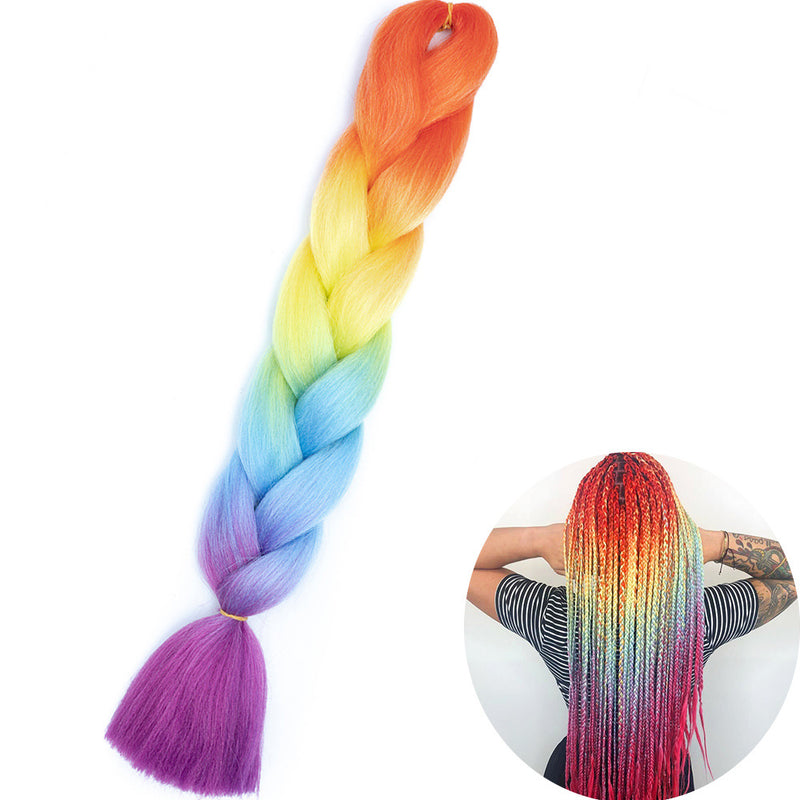 Dreadlock Wigs for Woman: Long Hair with Ombre Color and Braided Extensions