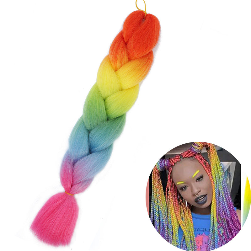 Dreadlock Wigs for Woman: Long Hair with Ombre Color and Braided Extensions