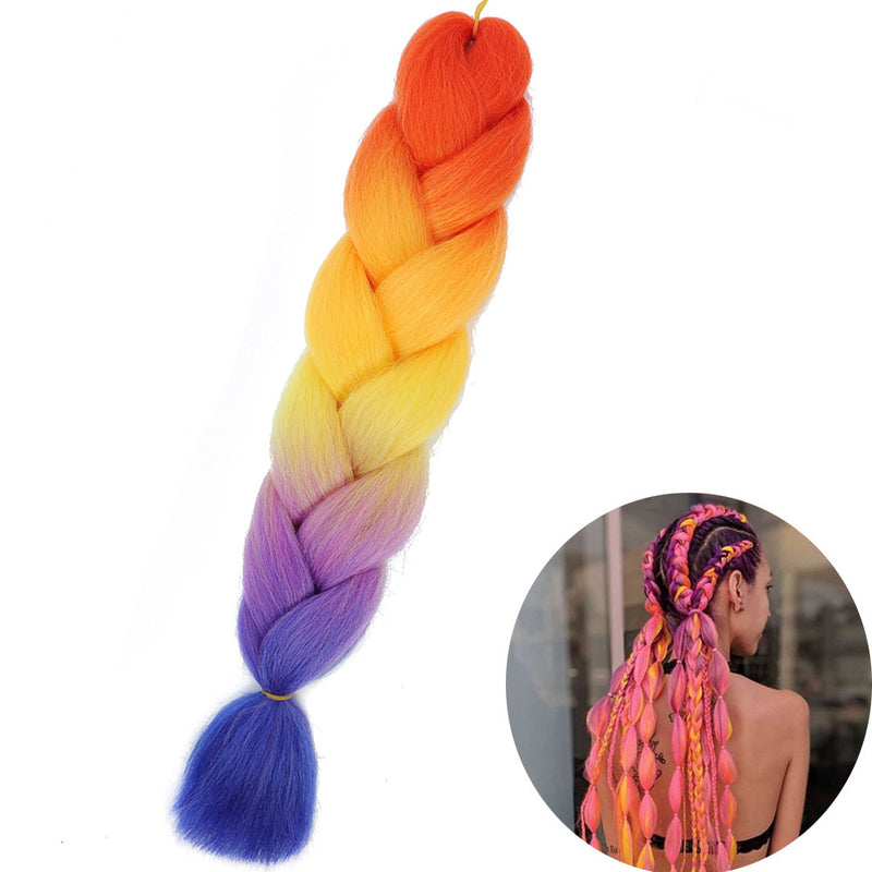 Dreadlock Wigs for Woman: Long Hair with Ombre Color and Braided Extensions