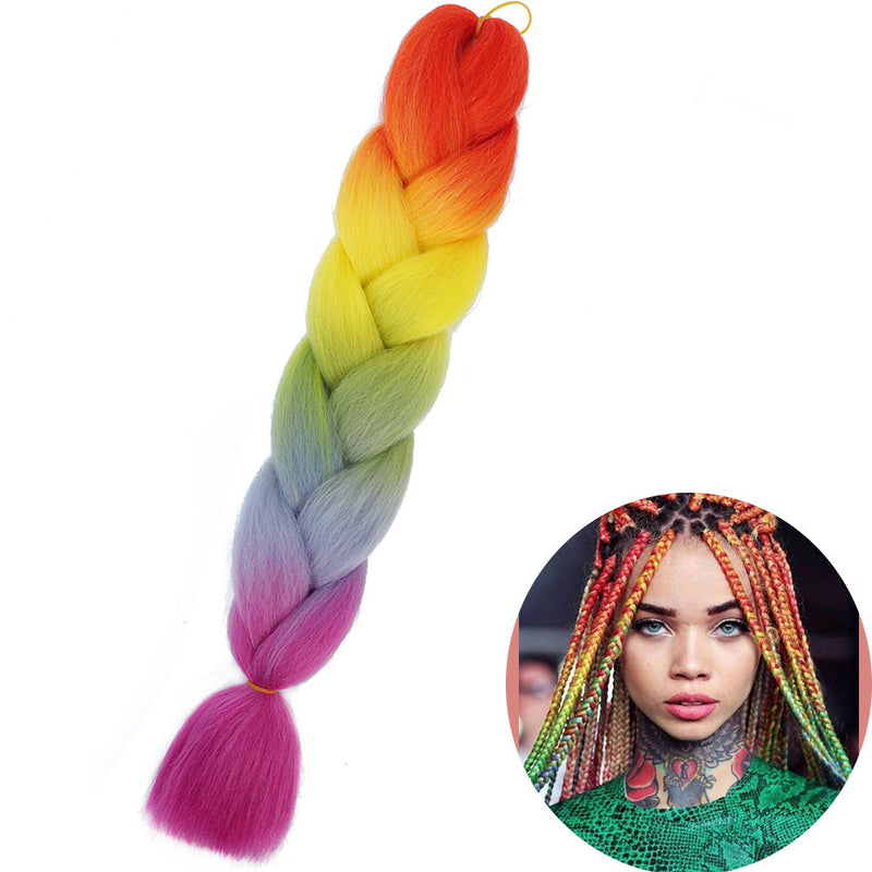 Dreadlock Wigs for Woman: Long Hair with Ombre Color and Braided Extensions