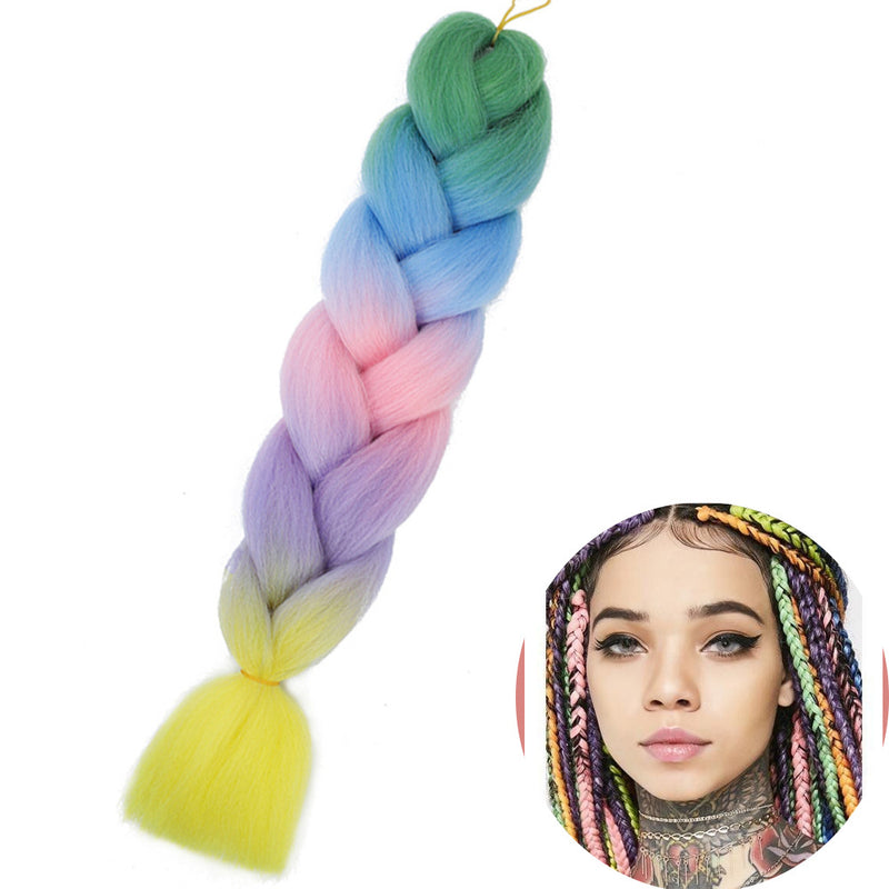 Dreadlock Wigs for Woman: Long Hair with Ombre Color and Braided Extensions