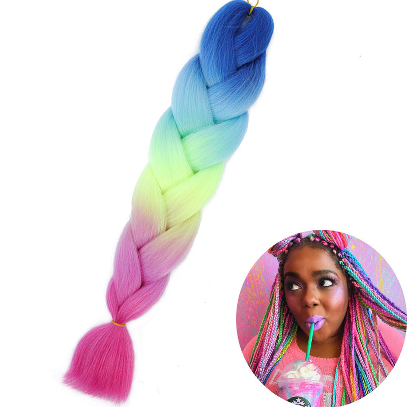 Dreadlock Wigs for Woman: Long Hair with Ombre Color and Braided Extensions