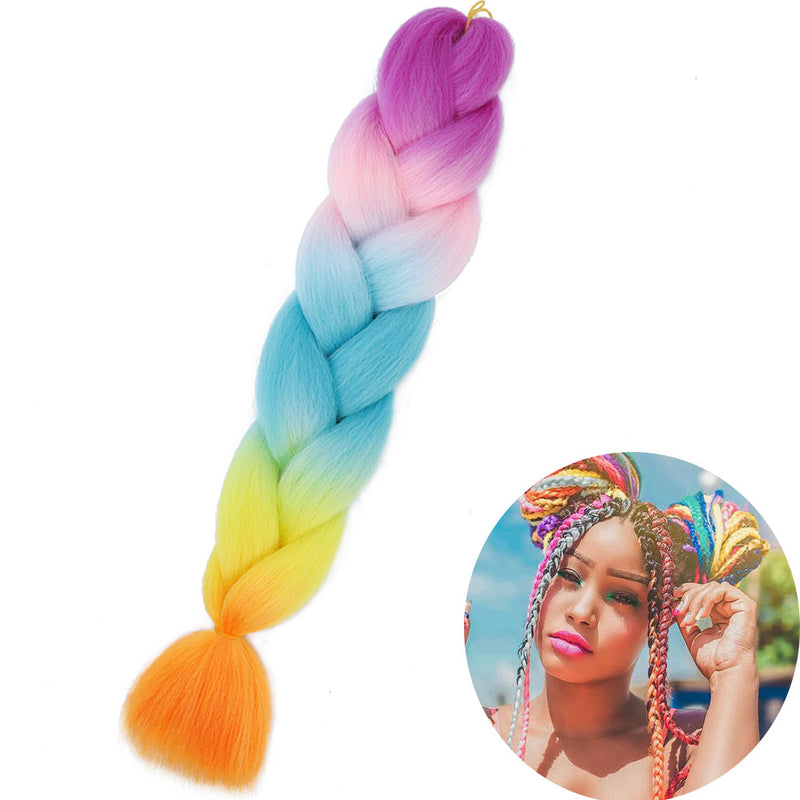 Dreadlock Wigs for Woman: Long Hair with Ombre Color and Braided Extensions