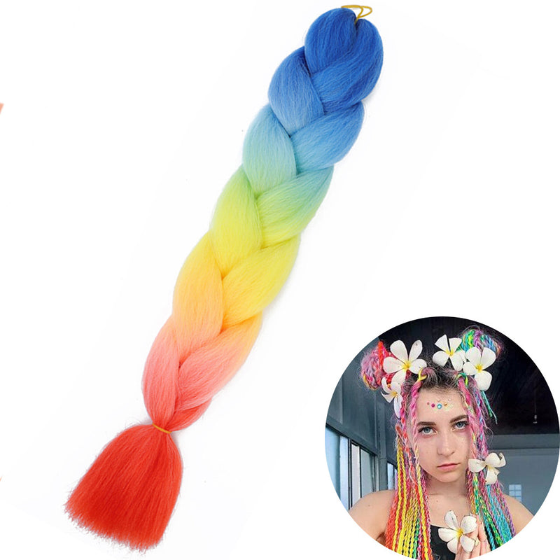 Dreadlock Wigs for Woman: Long Hair with Ombre Color and Braided Extensions