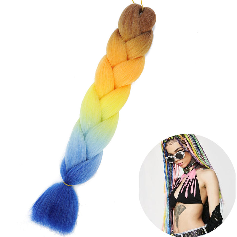 Dreadlock Wigs for Woman: Long Hair with Ombre Color and Braided Extensions