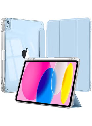 Case for iPad (A16) 11th 11 inch 2025 Gen iPad 11 Case/Case For iPad 10th Gen Case 2022 iPad 10 Case Trifold Stand Clear Transparent Shell Back with Pencil Holder Smart Cover for 11" iPad 11th 2025/10.9"iPad 10th Gen 2022
