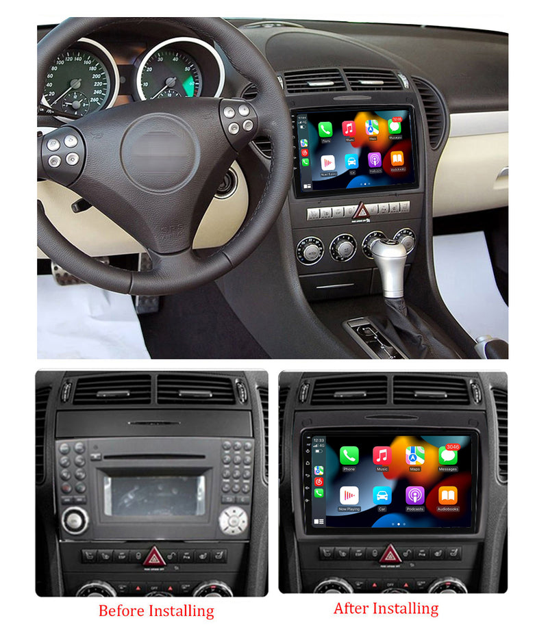 RoverOne Car Stereo Radio Bluetooth CarPlay GPS Navigation for Mercedes-Benz SLK-Class R171 2004 - 2011