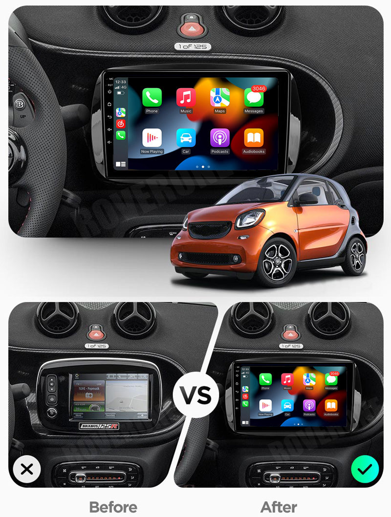 RoverOne Car Stereo Radio with Bluetooth CarPlay GPS Navigation