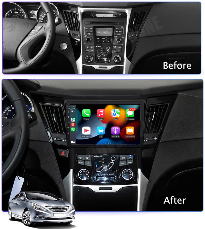 RoverOne Car Stereo Radio Bluetooth CarPlay GPS Navigation for Hyundai Sonata 6 YF 2009 - 2014