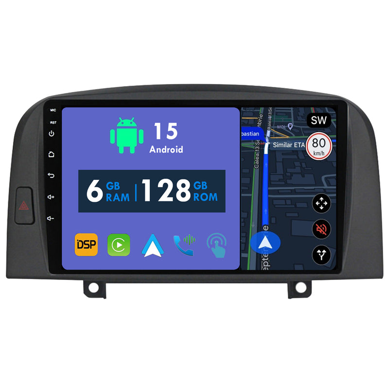 RoverOne Car Stereo Radio Bluetooth CarPlay GPS Navigation for Hyundai Sonata NF 2004 - 2008