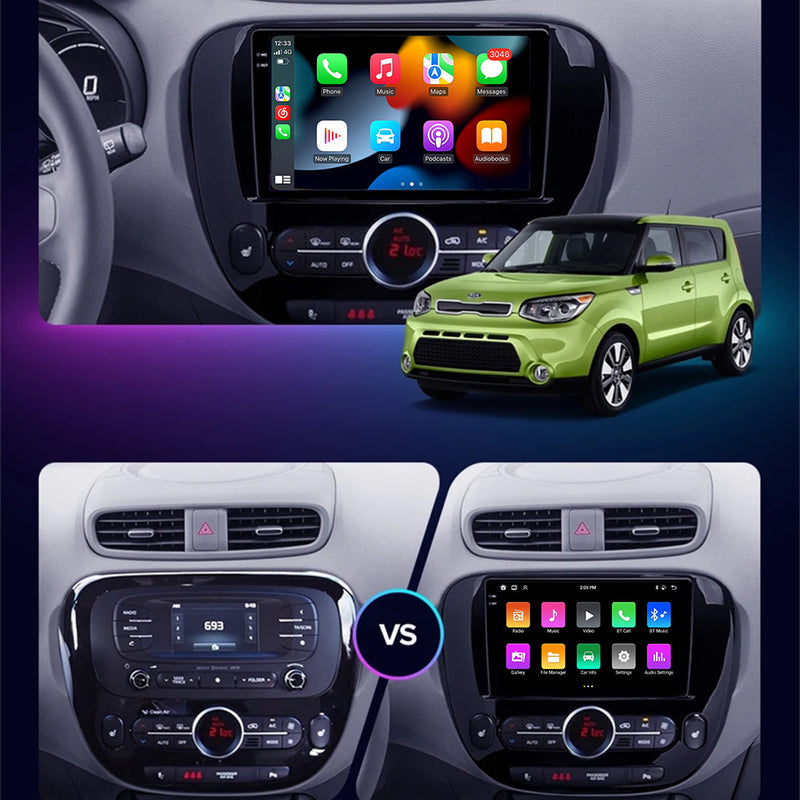 RoverOne Car Stereo Radio Bluetooth CarPlay GPS Navigation for Kia Soul 2 PS 2013 - 2019