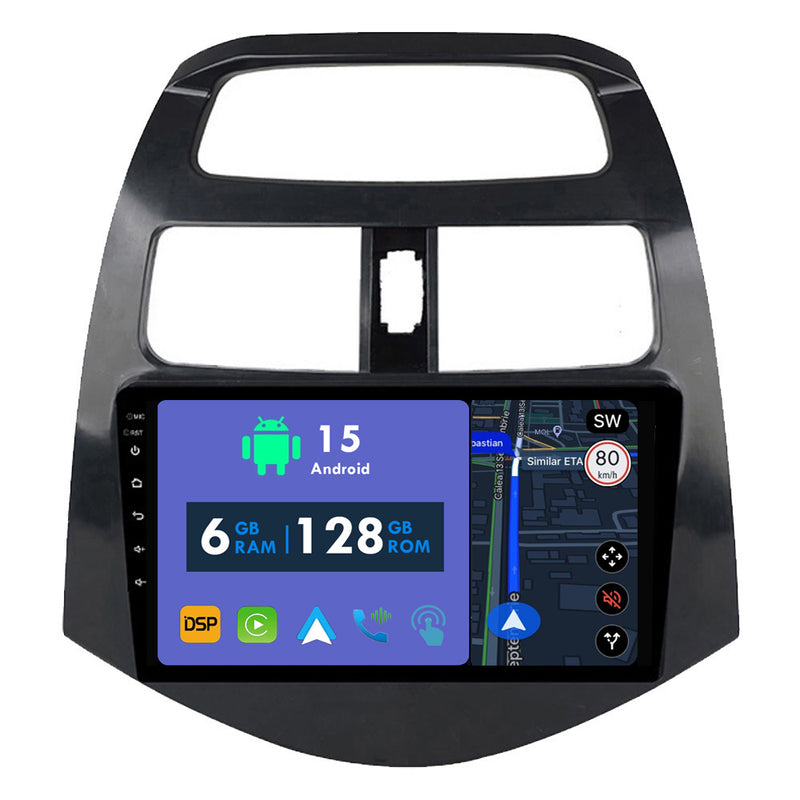 RoverOne Car Stereo Radio Bluetooth CarPlay GPS Navigation for Chevrolet Spark M300 2009 - 2016