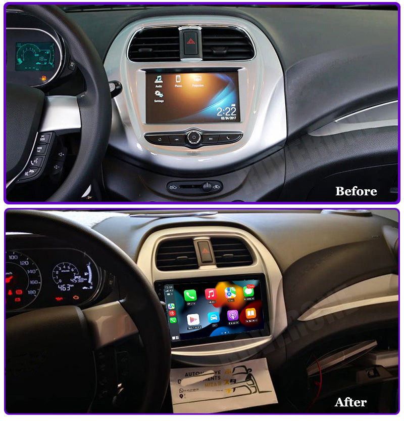 RoverOne Car Stereo Radio Bluetooth CarPlay GPS Navigation for Chevrolet Spark Beat 2018 - 2020