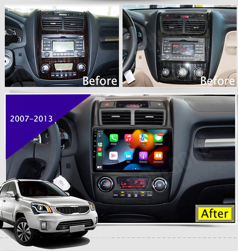RoverOne Car Stereo Radio Bluetooth CarPlay GPS Navigation for Kia Sportage 2 2007 - 2009