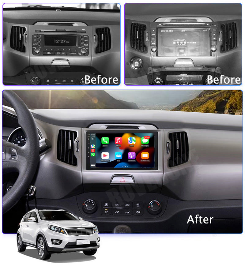 RoverOne Car Stereo Radio Bluetooth CarPlay GPS Navigation for Kia Sportage 3 SL 2010 - 2016