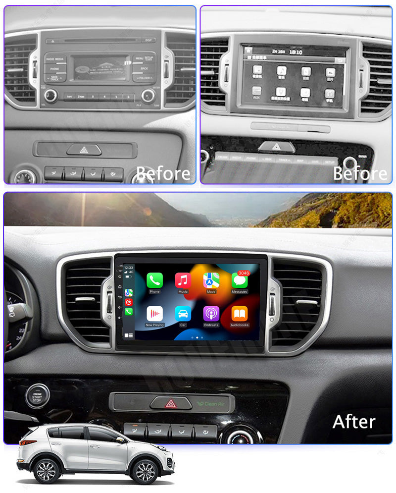 RoverOne Car Stereo Radio Bluetooth CarPlay GPS Navigation for Kia Sportage 4 QL 2016 - 2018
