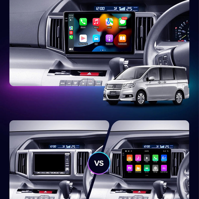 RoverOne Car Stereo Radio Bluetooth CarPlay GPS Navigation for Honda Stepwgn 2009 - 2015