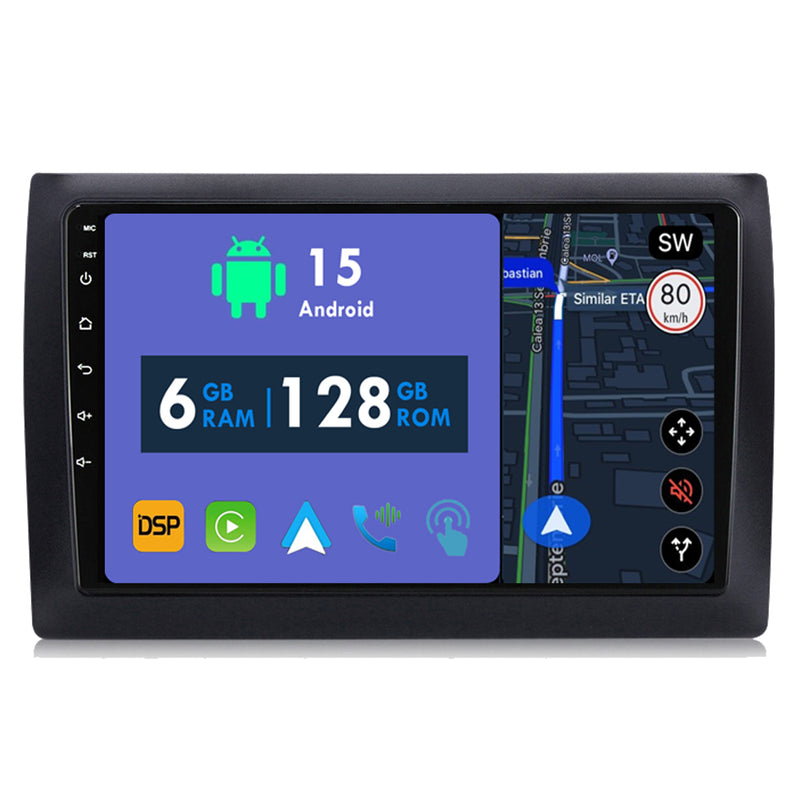 RoverOne Car Stereo Radio Bluetooth CarPlay GPS Navigation for Fiat Stilo 2002 - 2010