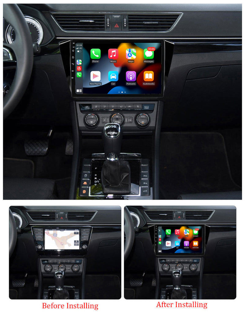 RoverOne Car Stereo Radio Bluetooth CarPlay GPS Navigation for Skoda Superb 3 2015 - 2019