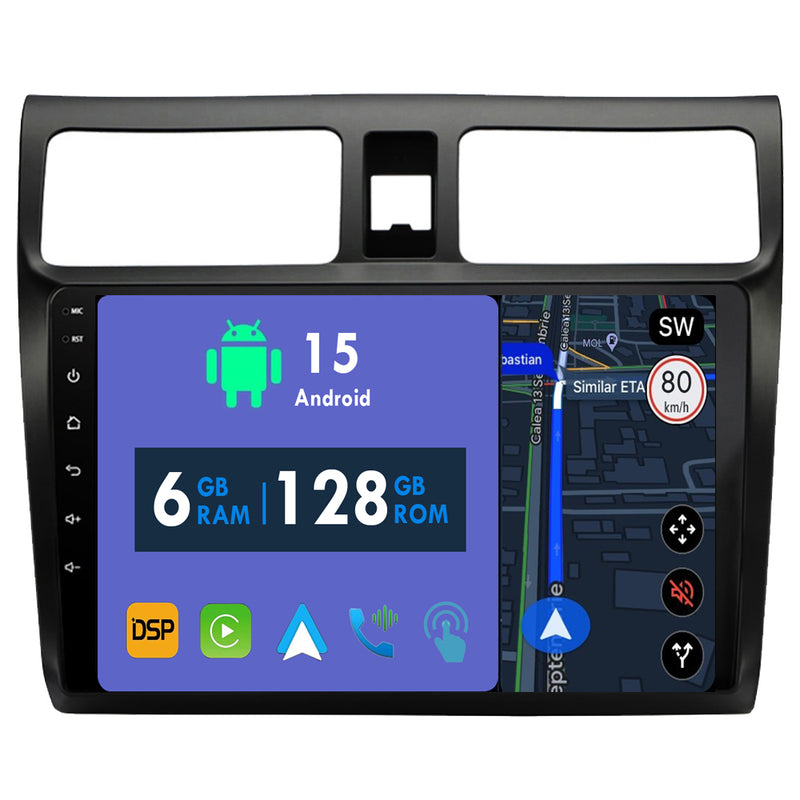 RoverOne Car Stereo Radio Bluetooth CarPlay GPS Navigation for Suzuki Swift 3 2003 - 2010