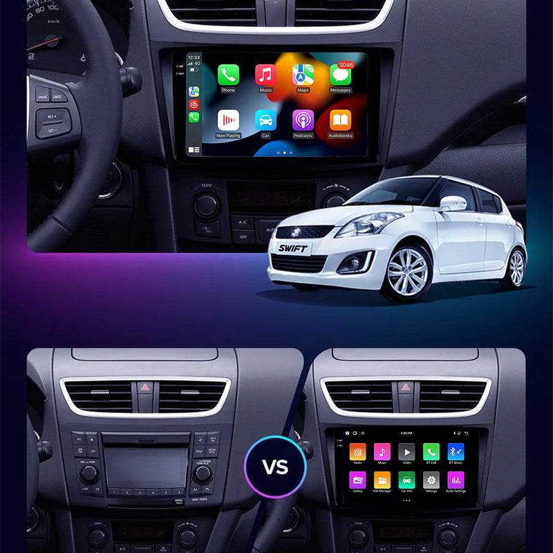 RoverOne Car Stereo Radio Bluetooth CarPlay GPS Navigation for Suzuki Swift 4 2011 - 2017