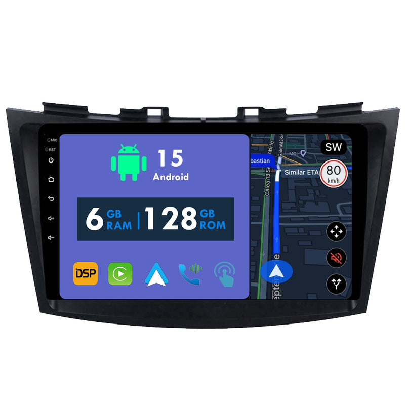 RoverOne Car Stereo Radio Bluetooth CarPlay GPS Navigation for Suzuki Swift 4 2011 - 2017